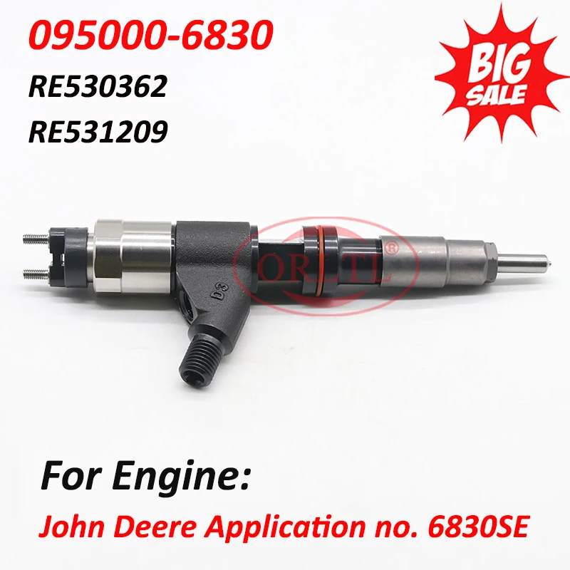 

For John Deere Engine Application 6830SE Nozzle 095000-6830 Common Rail Injector RE530362 Diesel Fuel Sprayer RE531209