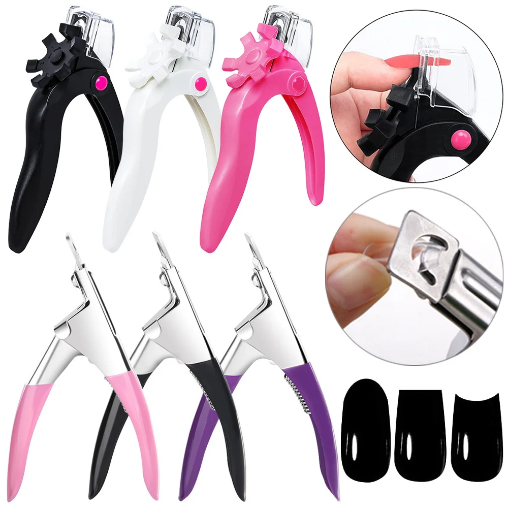 

Acrylic Nail Clipper Adjustable Stainless Steel Special Type U Word False Tips Edge Nail Capsule Cutter Manicure Pedicure Tools