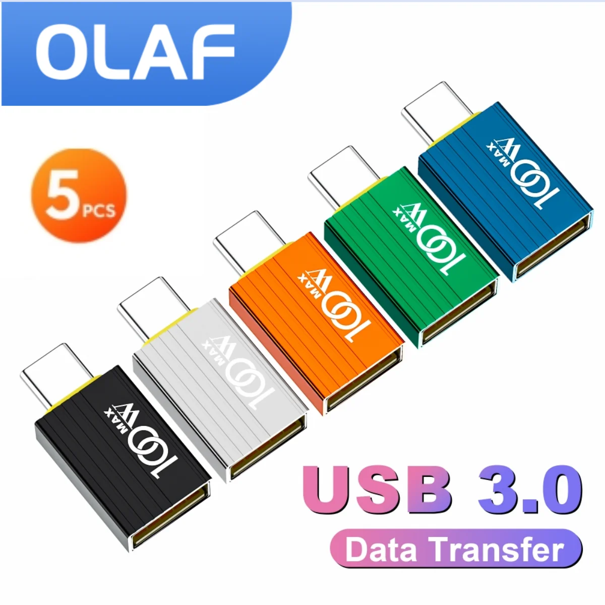 

100W USB 3.0 Type-C Data Adapter Type C OTG USB C Male To USB Female Converter For Macbook Xiaomi Fast OTG Connector