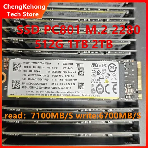 SKhynix PC801/PC811 SSD 512G/1T/2T 2280 M.2 NVMe