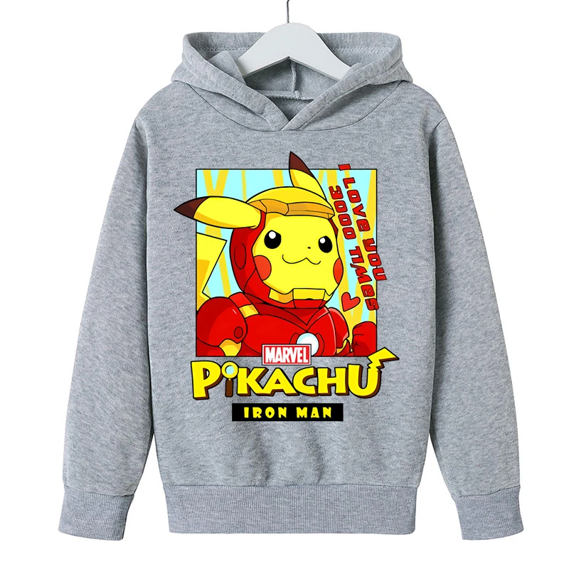 

Pokemon- Pikachu- Printed Hoodies Long Sleeves Cotton Children Boys Girls Kids Sweatshirts Clothes Top kids Coat baby Pullover