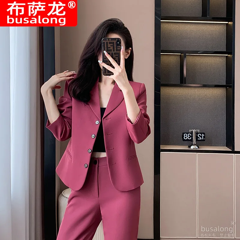 

Autumn 2023 New Korean Fashion Leggings Small Suit Women's Business Suit Slim Fit Long Sleeve Suit Formal Wear