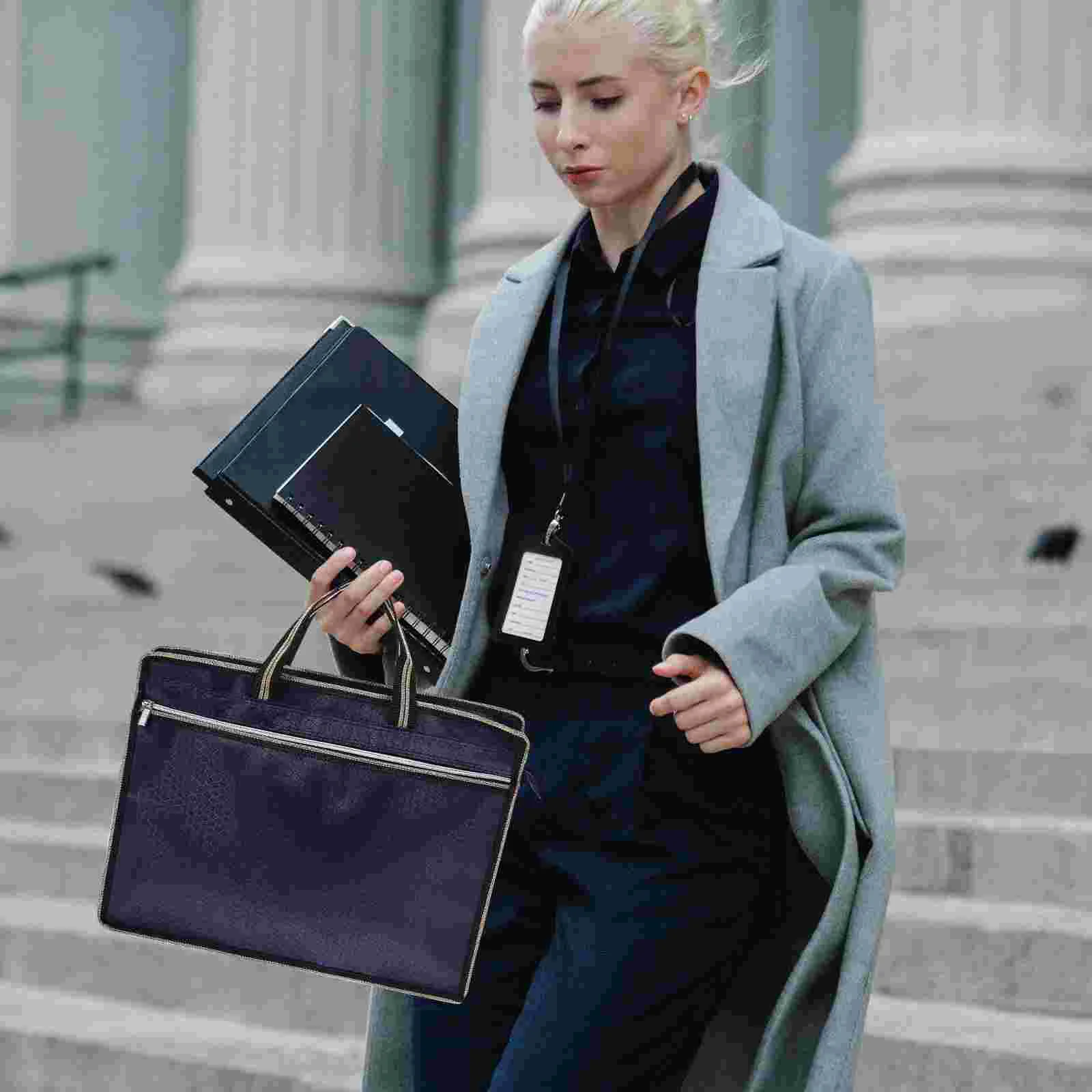 

Document Holder Oxford Cloth File Bag Oxford Cloth Bill Organizer Storage Bag