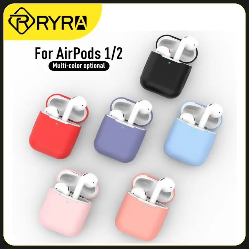

Silicone Earphone Cases For Apple Airpods 1/2 Protective Bluetooth Wireless Earphone Cover For Apple Air Pods Box Accessories