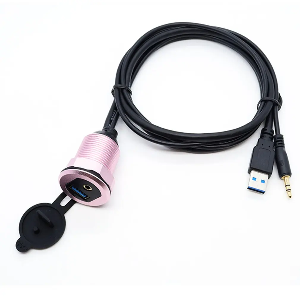

Автомобильный прибор кабель для передачи данных USB 3,0 + DC3.5 водонепроницаемый кабель-удлинитель Кабель-Удлинитель из ПВХ прочный кабель