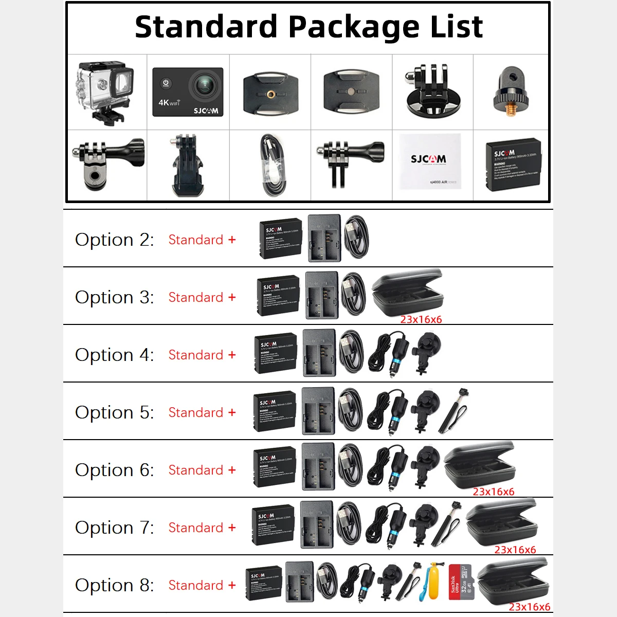 SJCAM Экшн-камера SJ4000 AIR 4K 30PFS 1080P 4x Зум WIFI Мотоцикл Шлем Водонепроницаемая Камера Спортивных Видеокамер на. - Фото №1