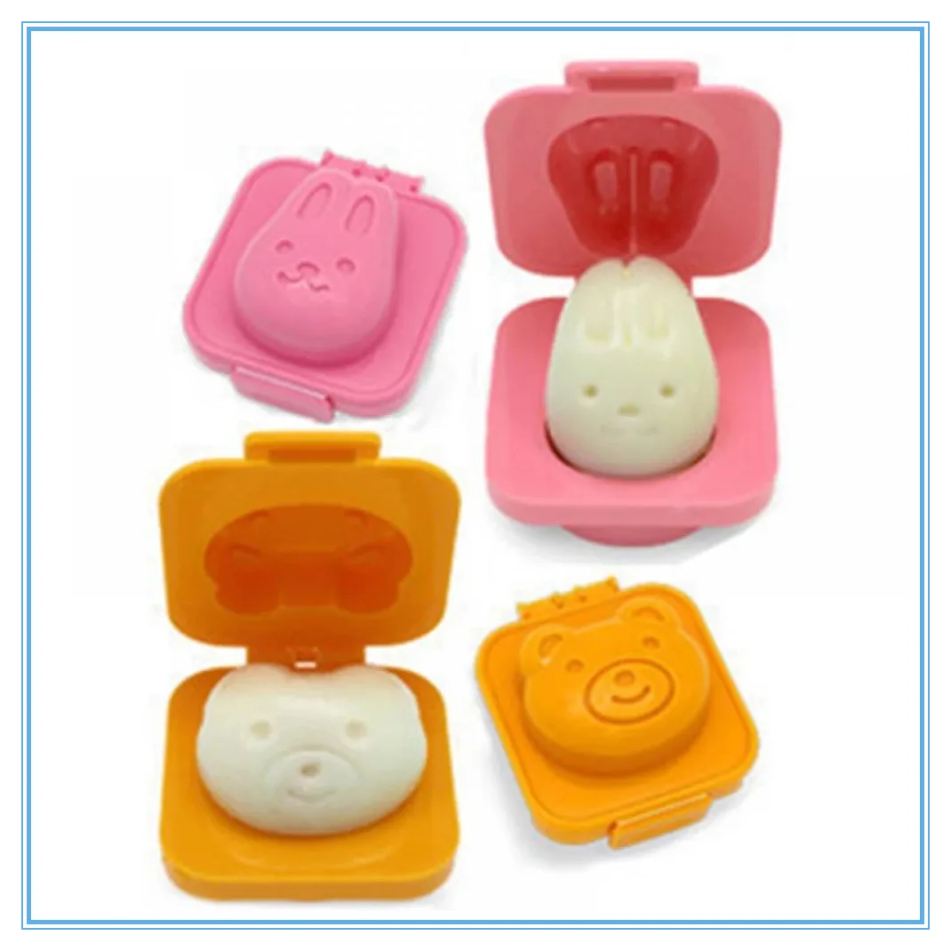 2/6 Pcs Boiled Egg Mold Cute Cartoon 3D Egg Ring Mould Bento Maker Cutter Decorating Egg Tool Kitchen Accessories For Kitchen