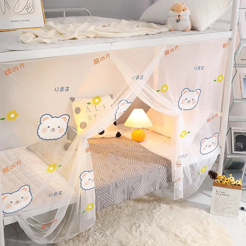 Старомодные москитные сетки для студенческих общежитий односпальная кровать