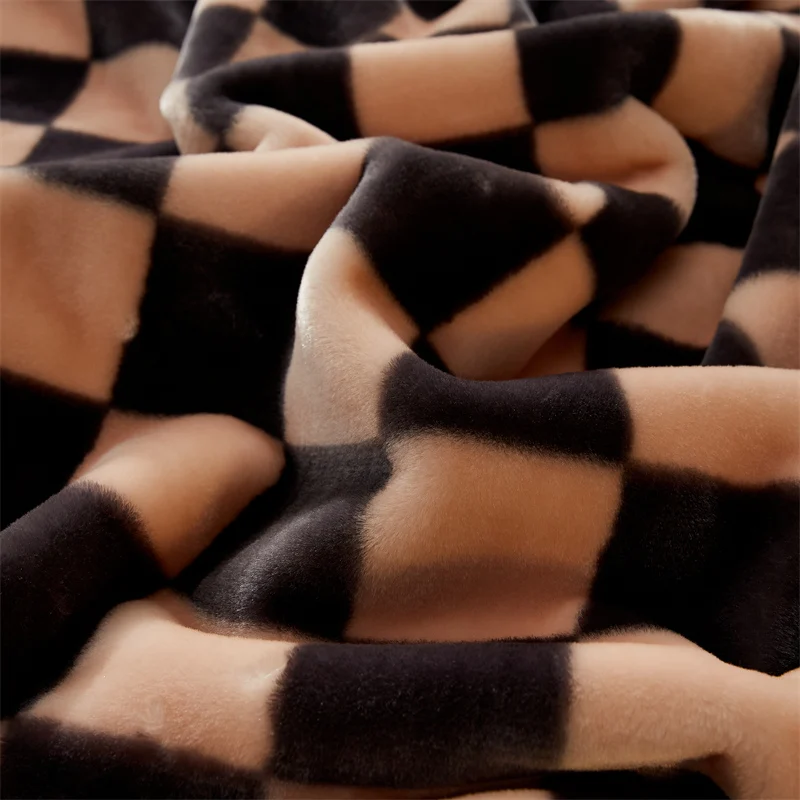 Дорожное бархатное покрывало с принтом