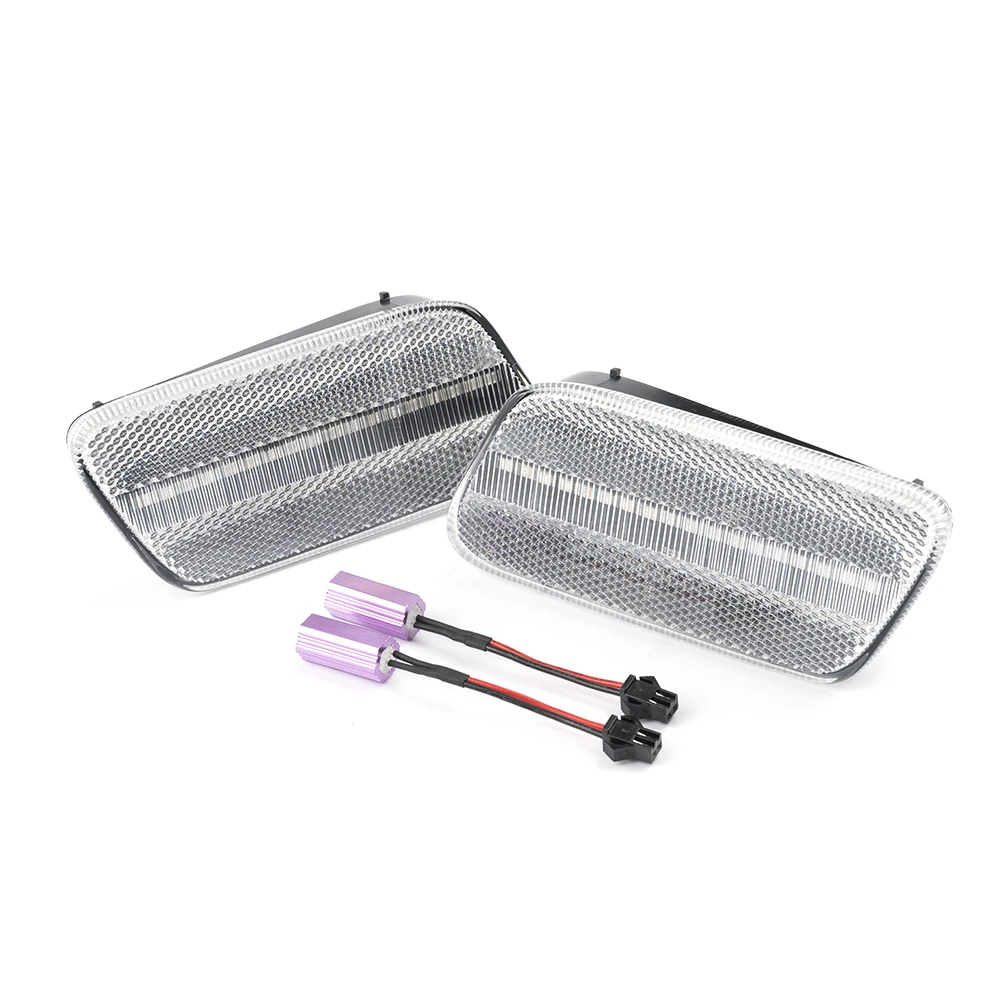 

2 шт., евро дымчатый бампер OE-Spec, светодиодные боковые габаритные фонари для крыльев для Benz W210 E-Class 1996-2002 E300 E320 E420 E430 E55 AMG