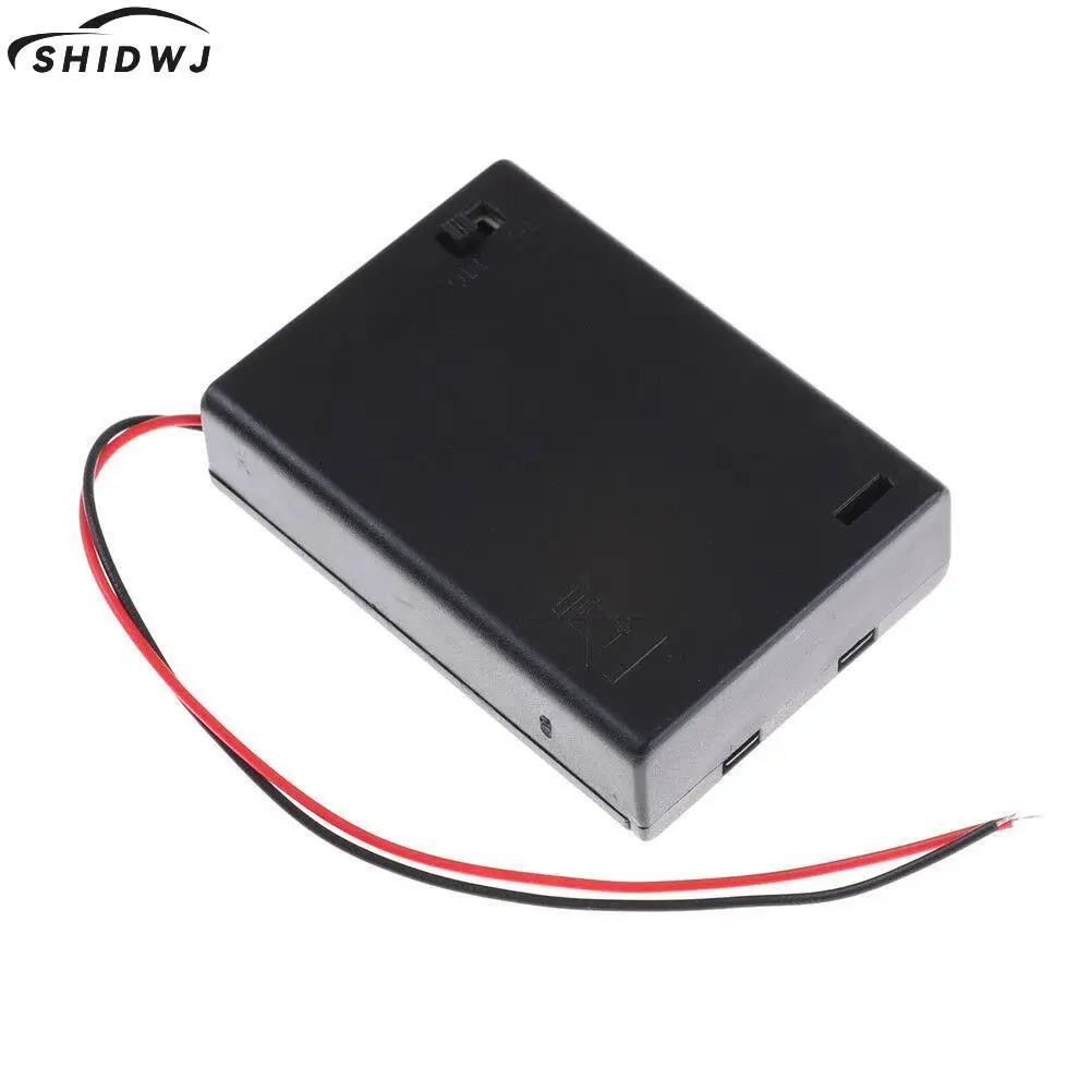 

3 х АА 4,5 V Батарея коробка держатель Чехол переключатель Пластик с проводным переключателем крышка переключатели