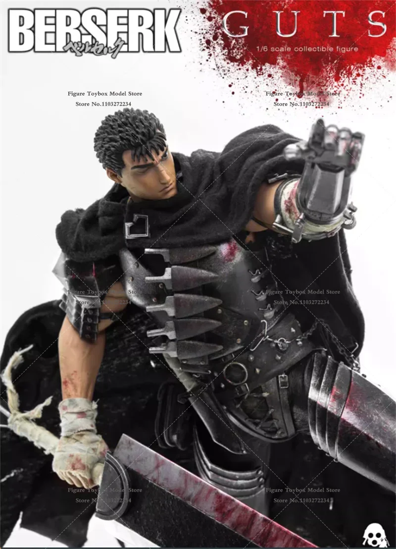 Фото Фигурка ThreeZero 3Z06750W0 1/6 Берсерк Гатс: Аниме-персонаж с боевыми повреждениями, миниатюрная статуэтка с большим мечом, 12 дюймов, коллекционная модель солдата №4