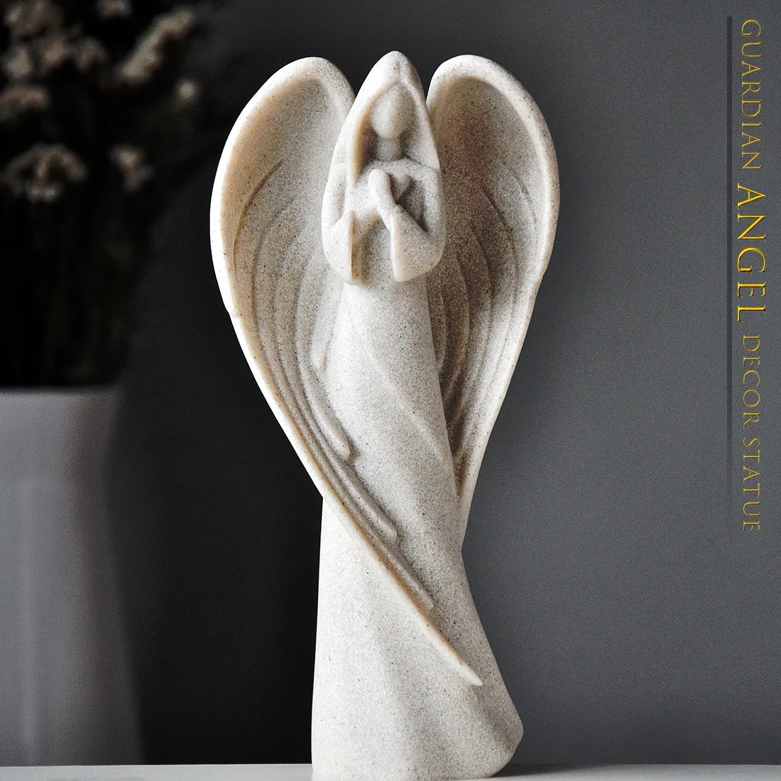 

Resin Creative Guardian Angel Statue Home Decor Crafts Room Decoration Objects Study Vintage Girls Lady Ornament Figurines
