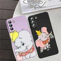 anime dumbo cute case for samsung galaxy s22 s21 s20 s10 note 20 10 ultra plus pro fe lite liquid rope phone cover core capa