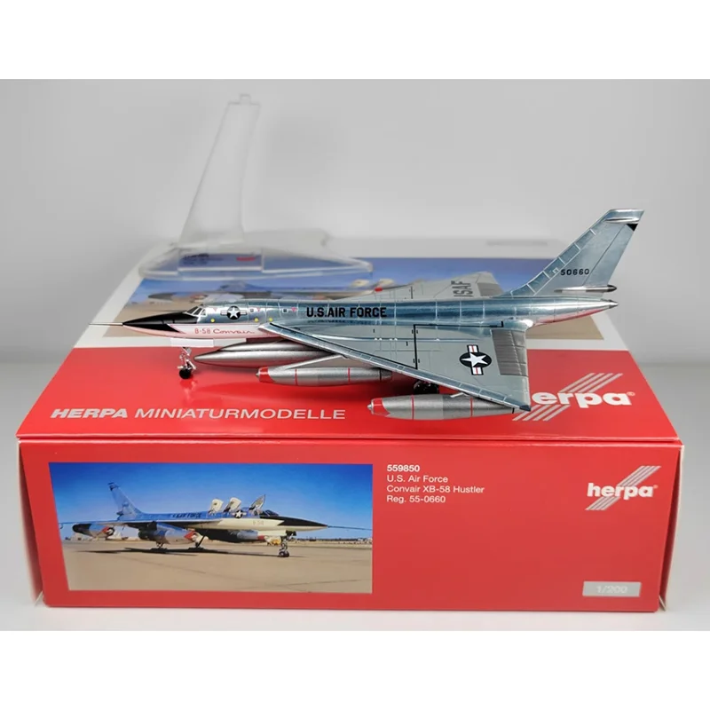 Литой под давлением Herpa масштаб 1/200 США Air Force Convair XB-58 Thief Hypersonic Bomber коллекция