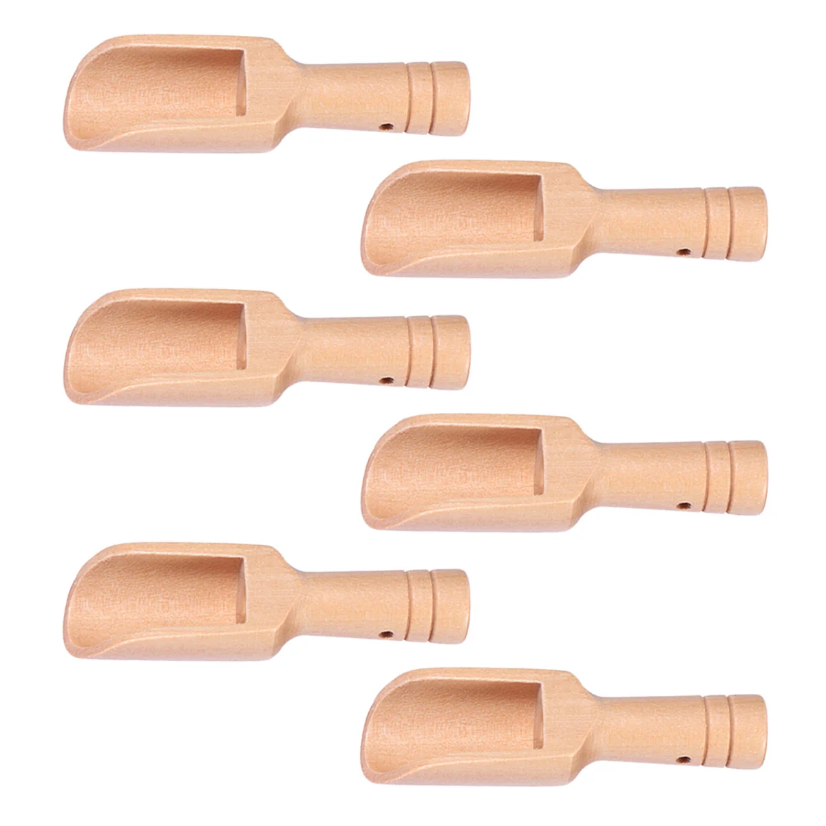 

6 Pcs Japanese Bath Salt Wooden Scoop Buffet Tea Leaves Loose Leaf Bamboo Spoons Small