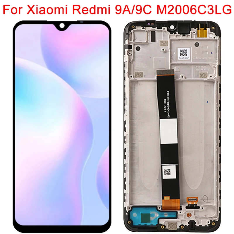 

Original Redmi 9C LCD For Xiaomi Redmi 9A Display With Frame 9A 2020 M2006C3LG LCD Display Touch Screen Digitizer Panel Parts