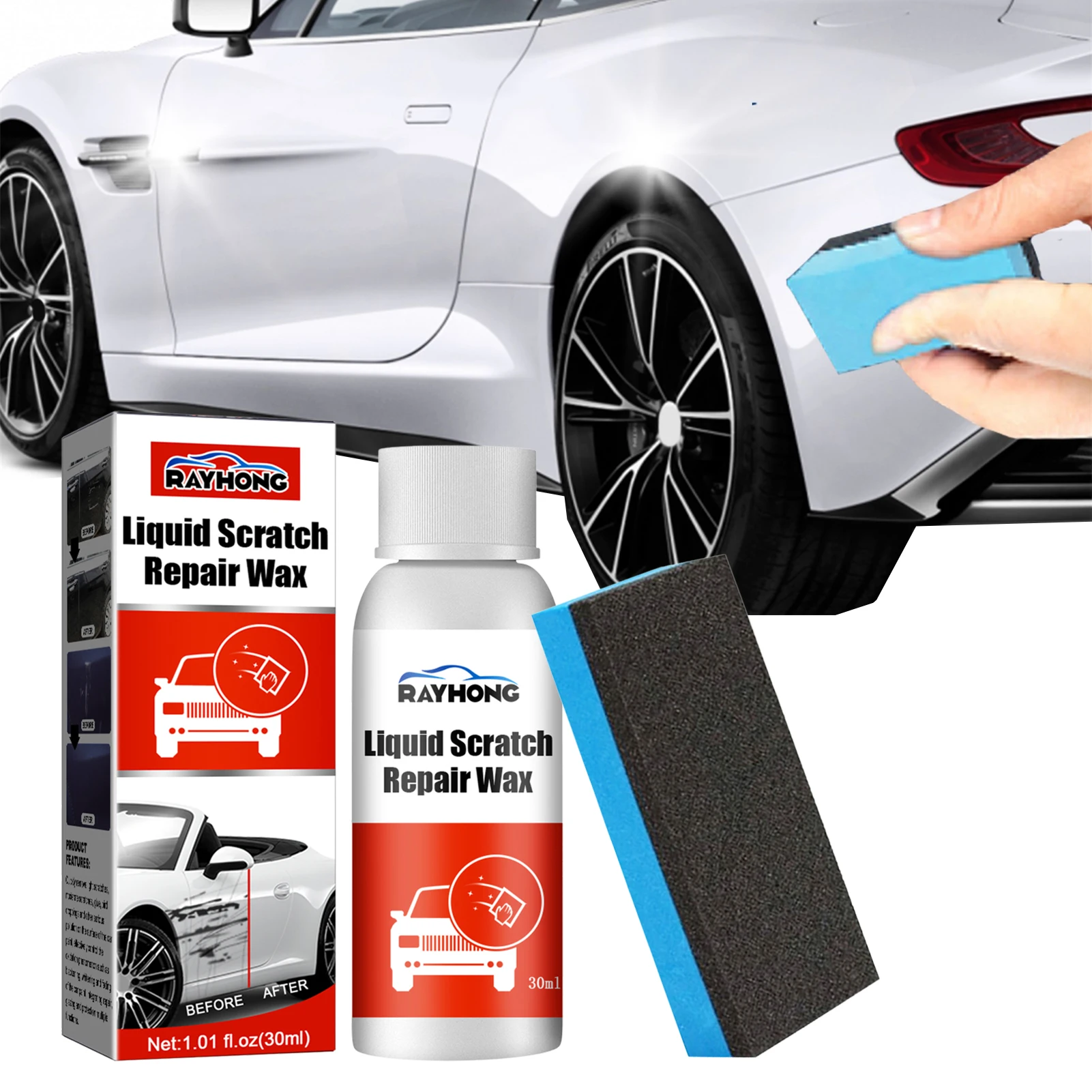 

100ML Car Body Scratch Remover Repair Wax Paint Care Wax Auto Polishing Grinding Compound Paint Paste Set Car Styling Repair Kit