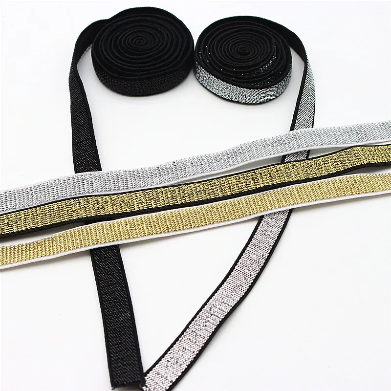 

10 ярких мигающих эластичных лент, нейлоновый плюшевый плечевой ремень, нижнее белье, юбка, Швейные аксессуары для одежды «сделай сам» 10 мм