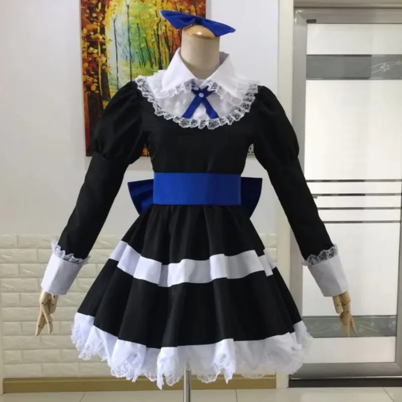 Аниме чулок героиня анархия черное платье косплей костюм на заказ