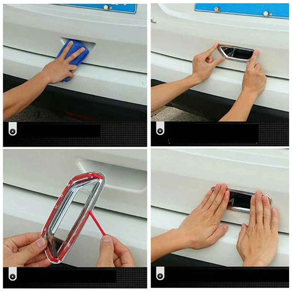 

Durable Cover Trim Bowl Handle Chrome Easy Installation Parts Replacement Tailgate Trunk Door 1 Pc Accessories