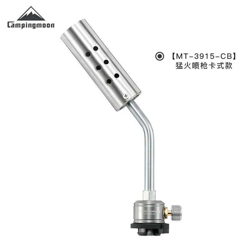 

MT-3915-CB CAMPINGMOON Stainless Steel Fierce Fire Spray Gun Airbrush Card Style With Preheating Tube