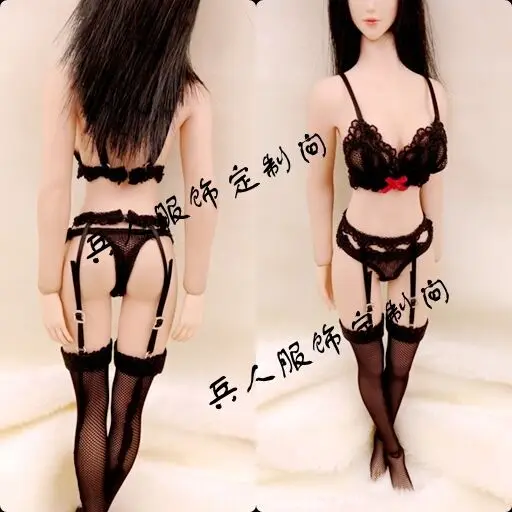 

X1 Custom 1:6 Figure Black Underwear For 12" Phicen Female Big Bust Body Doll
