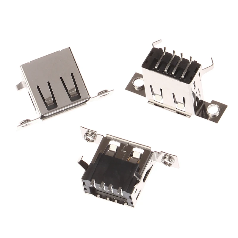 

5 шт., разъем Micro USB 2,0 для розетки с отверстиями для винтов