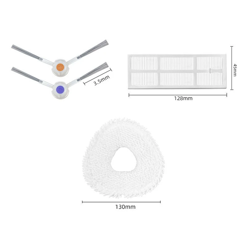 8 шт. для робота-пылесоса NARWAL J3 моющийся HEPA-фильтр боковая щетка ткань швабры