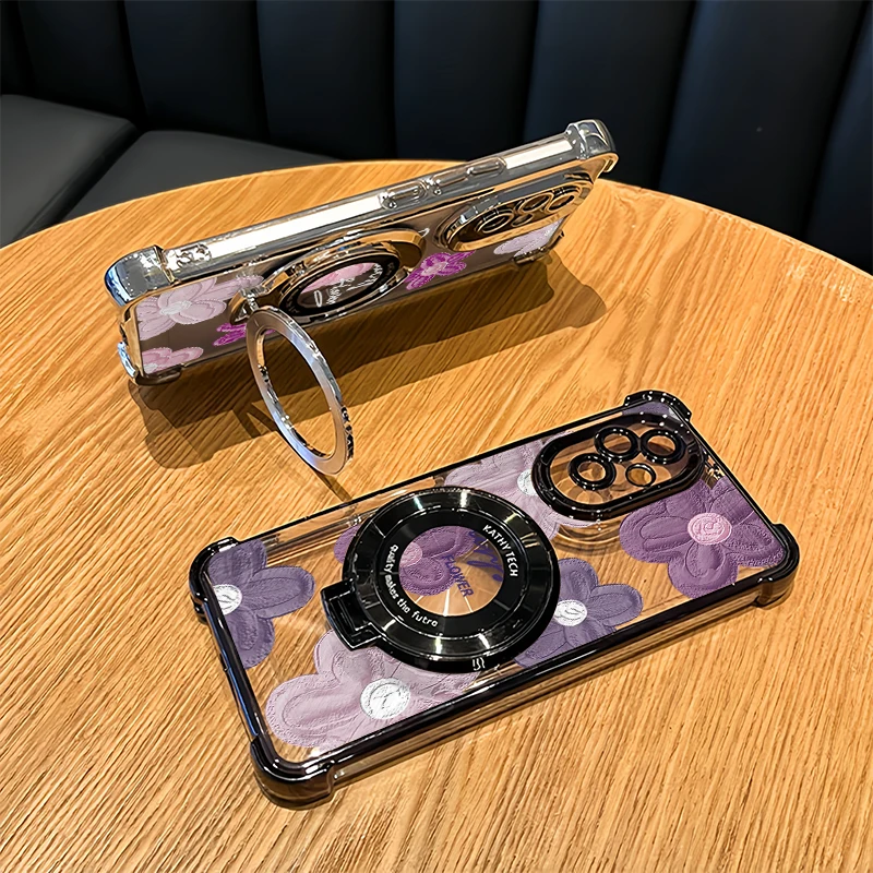 Фото Мягкий чехол для телефона Vivo Y05 Y04 Y03 Y02S Y02A Y02 Y02T Y01, роскошный противоударный чехол-подставка с цветочным узором №2
