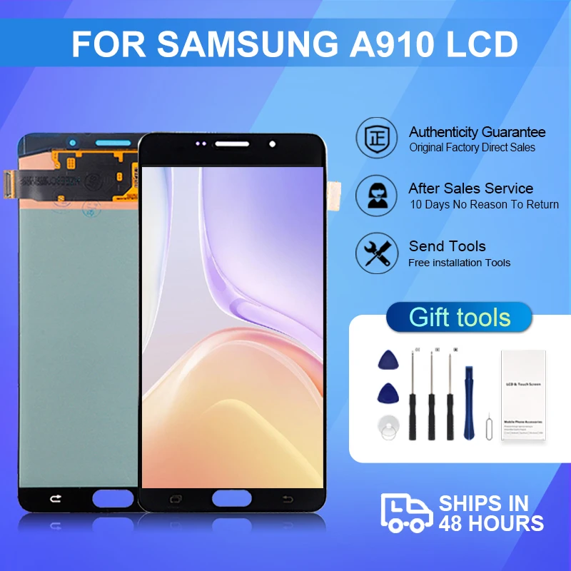 

1Pcs 6.0 Inch A9 Pro Display For Samsung Galaxy A910 Lcd Touch Digitizer Assembly A9 2016 A9 Screen Free Shipping With Tools