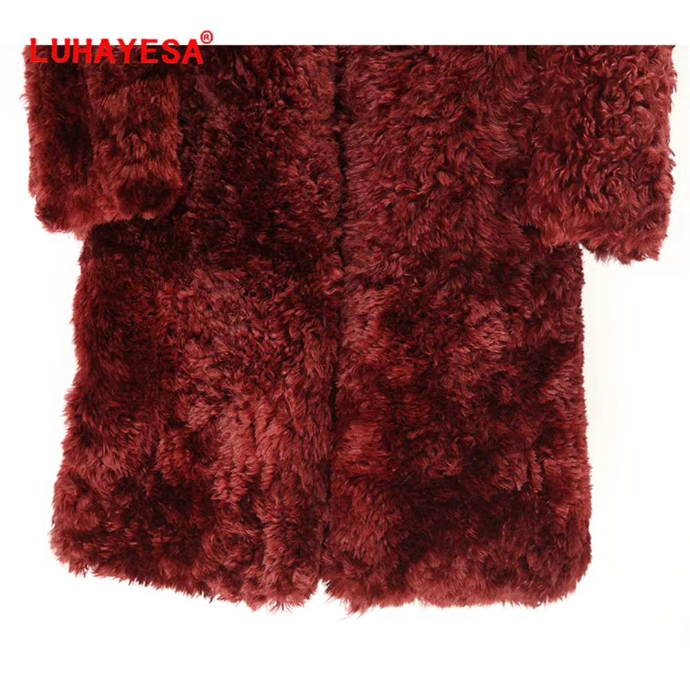 2024 коса из овечьего меха Mosna L дипломesa женская модная удлиненная винно-красная