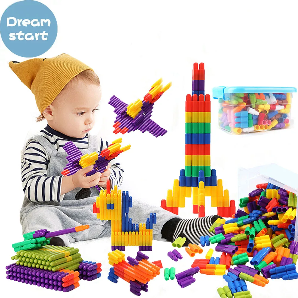 

100 Pcs Hot Sale Plastic Bullet Blocks Construction Toys Kids Girls Gifts DIY Building Block Toy Education Toys For Kindergarten