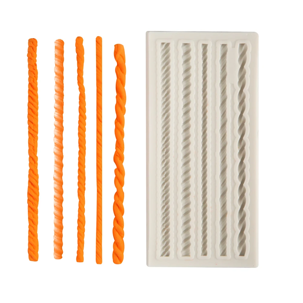 Силиконовые 3D формы в виде веревки инструмент для украшения тортов форма выпечки