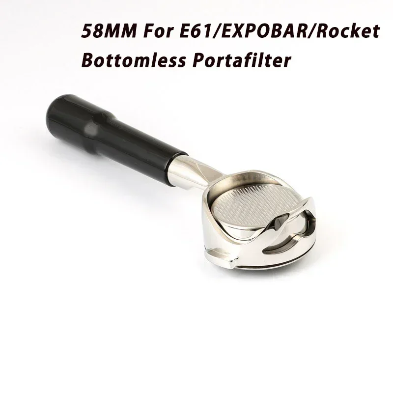 

58 мм фильтр для кофе эспрессо из нержавеющей стали для E61/EXPOBAR/Rocket/Gemilai универсальный бездонный полый портафильтр инструмент