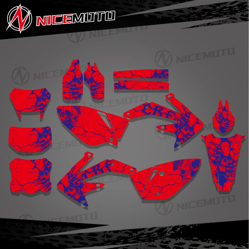 Мотоциклетная команда Графический фон Наклейка Стикер комплект для Honda CRF450X 2005-2016