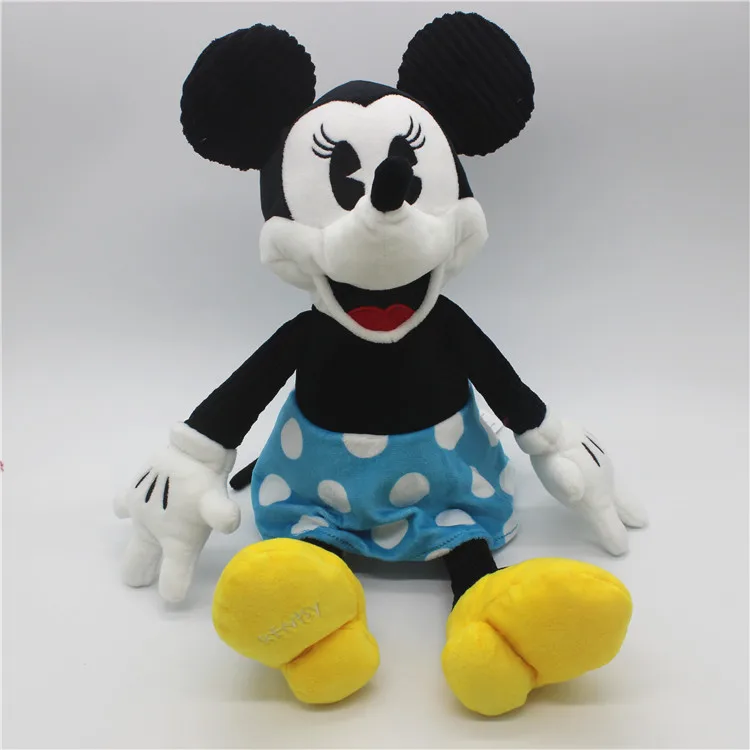 

Disney Plush Stuffed Toys Mickey Mouse 45cm Cartoon Kawaii Cute Pillow Doll Storage Bagtoy Children's Birthday Gifts Kids