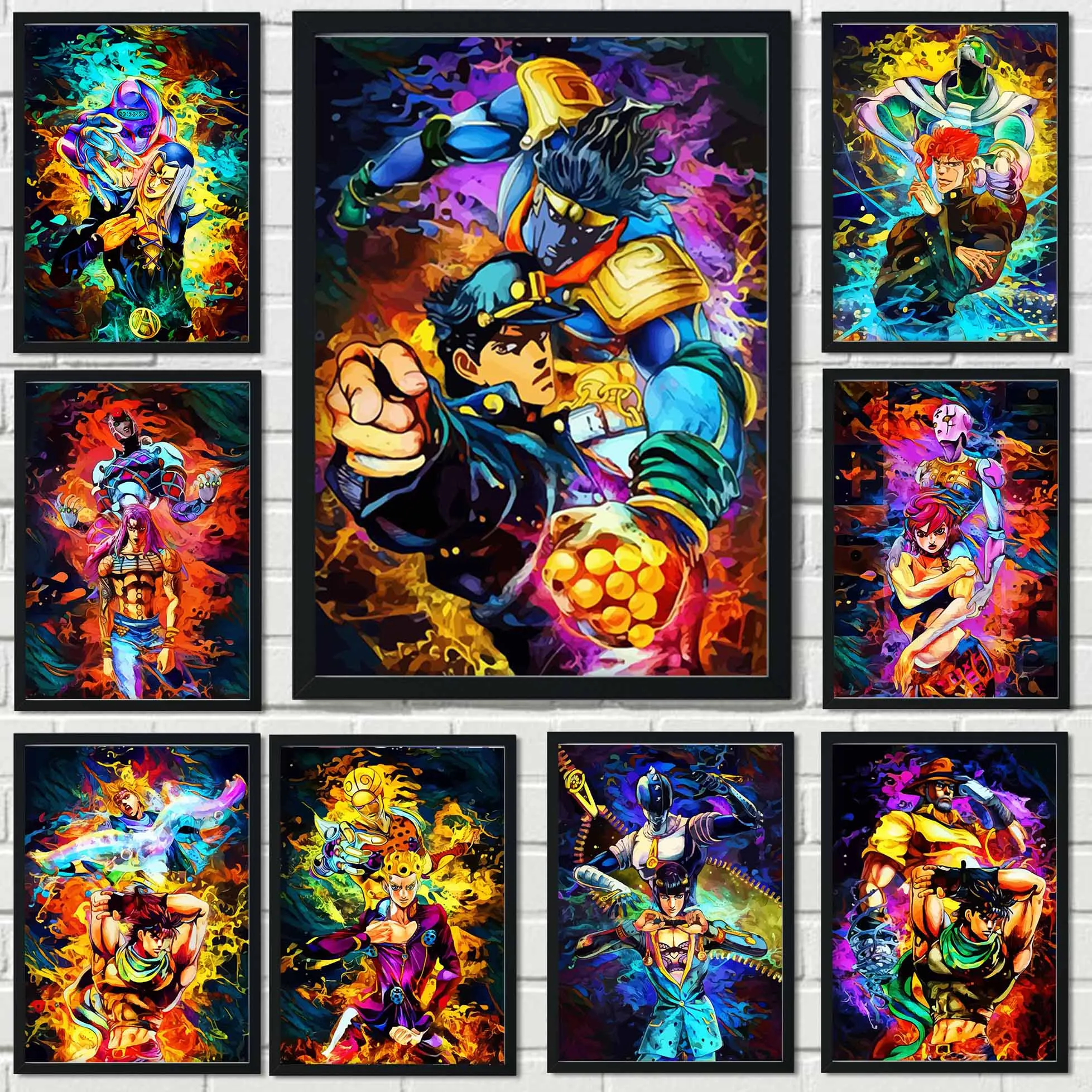 

DIY Anime JoJo's Bizarre Adventure JOJO Oil Painting By Numbers Home Decor Wall Picture Cuadros Pintura Por Numeros Pintura
