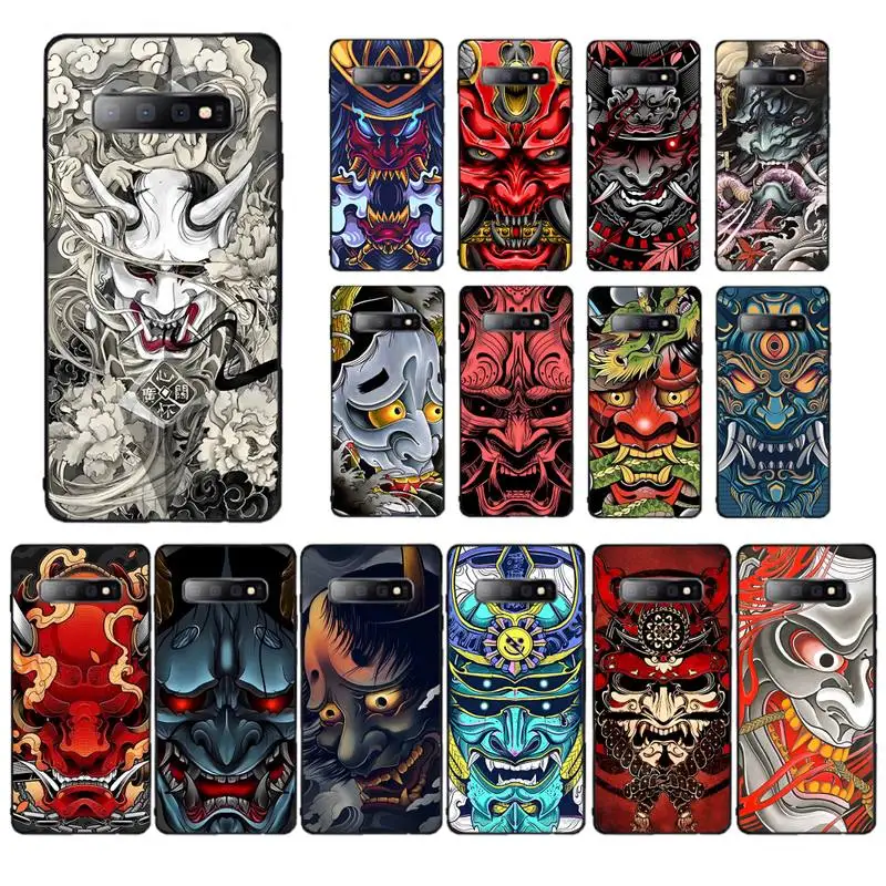 

YNDFCNB Samurai Oni Mask Phone Case for Samsung S10 21 20 9 8 plus lite S20 UlTRA 7edge