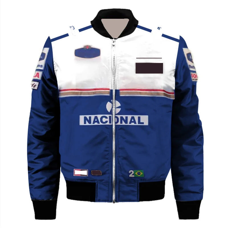 

2023 Design F1 Pilot Jacket Brazilian Driver Sena Championship Jersey Racing Fan Memorial Top Outdoor Moto Cycling Uniform