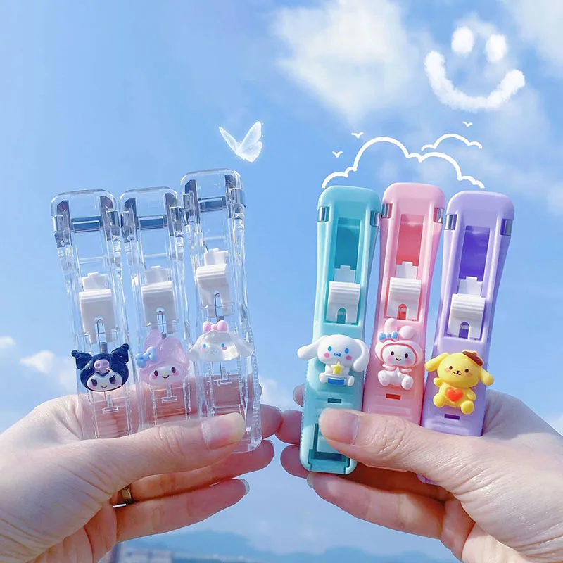 

Kawaii Kuromi My Melody Cinnamoroll Pochacco Data Sorting Folder Anime Sanrioed Binding Clip Holder Wrapping Supplies Gift