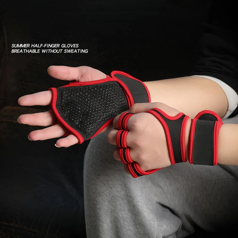 Перчатки с открытыми пальцами для мужчин и женщин Спортивные фитнеса спорта