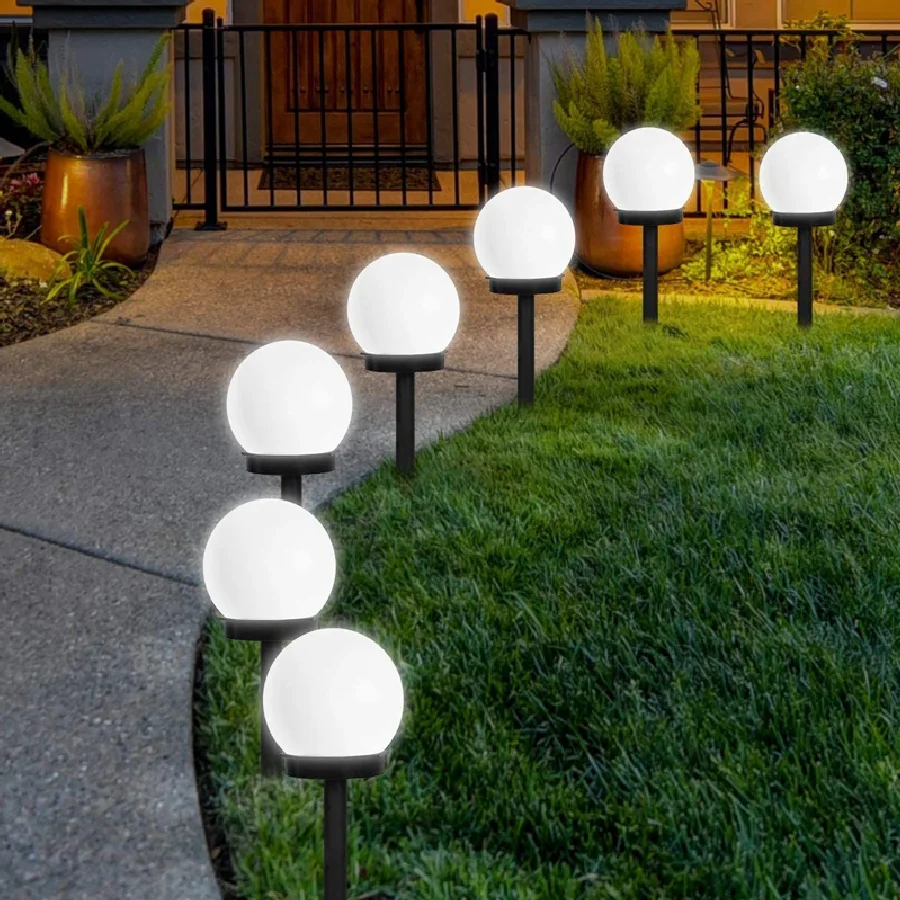 Round Balls Solar LED Lights Road Yard Lawn Landscape Garden Decoration Outdoor Lighting Waterproof Solar Power Ground Lamps