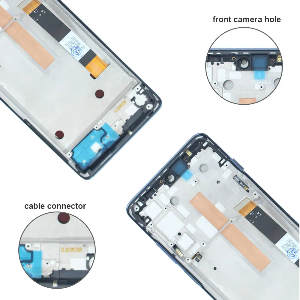 6,8 ЖК-дисплей для Motorola Moto G200 5G XT2125, сменный преобразователь сенсорного экрана для Motorola Moto G200 5G XT2125 с рамкой (art.: 3920d2a203bbb) - 3920d2a203bbb