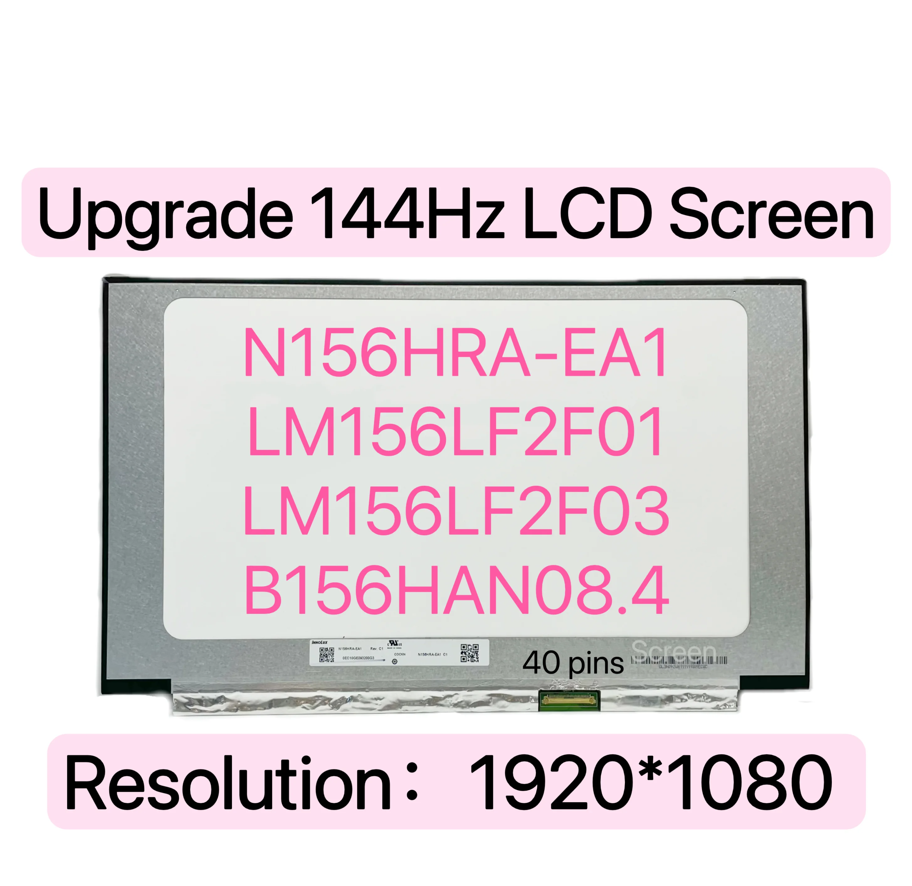 

Новый ЖК-экран для ноутбука 15,6 144 Гц LM156LF2F01 для ASUS FX505 FX506 FX507 FX571 G512 G513 G531 TUF505 TUF516 TUF565 40pin eDP