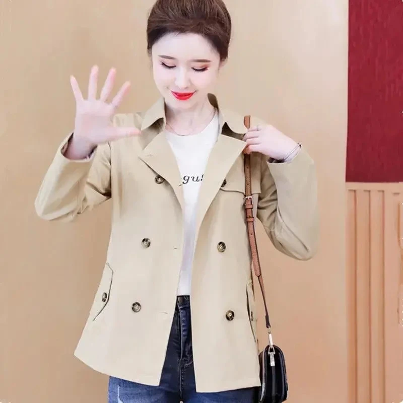 

Ветровка женская двубортная, короткая куртка в Корейском стиле, повседневная облегающая верхняя одежда, весна-осень H2893