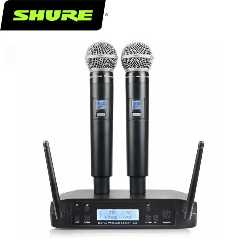 

SHURE GLXD4 Wireless Microphone UHF 640-690MHz Professional Handheld Mic for Karaoke Church Show Meeting Studio