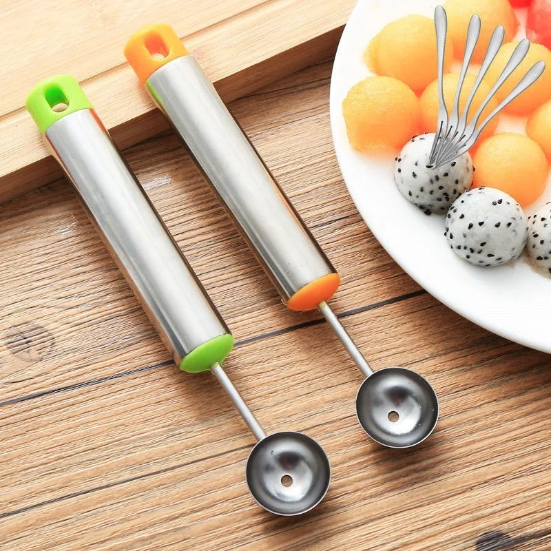 

Melon Watermelon Ball Scoop Fruit Spoon Ice Cream Sorbet Stainless Steel Cooking Tool Kitchen Accessories Gadgets