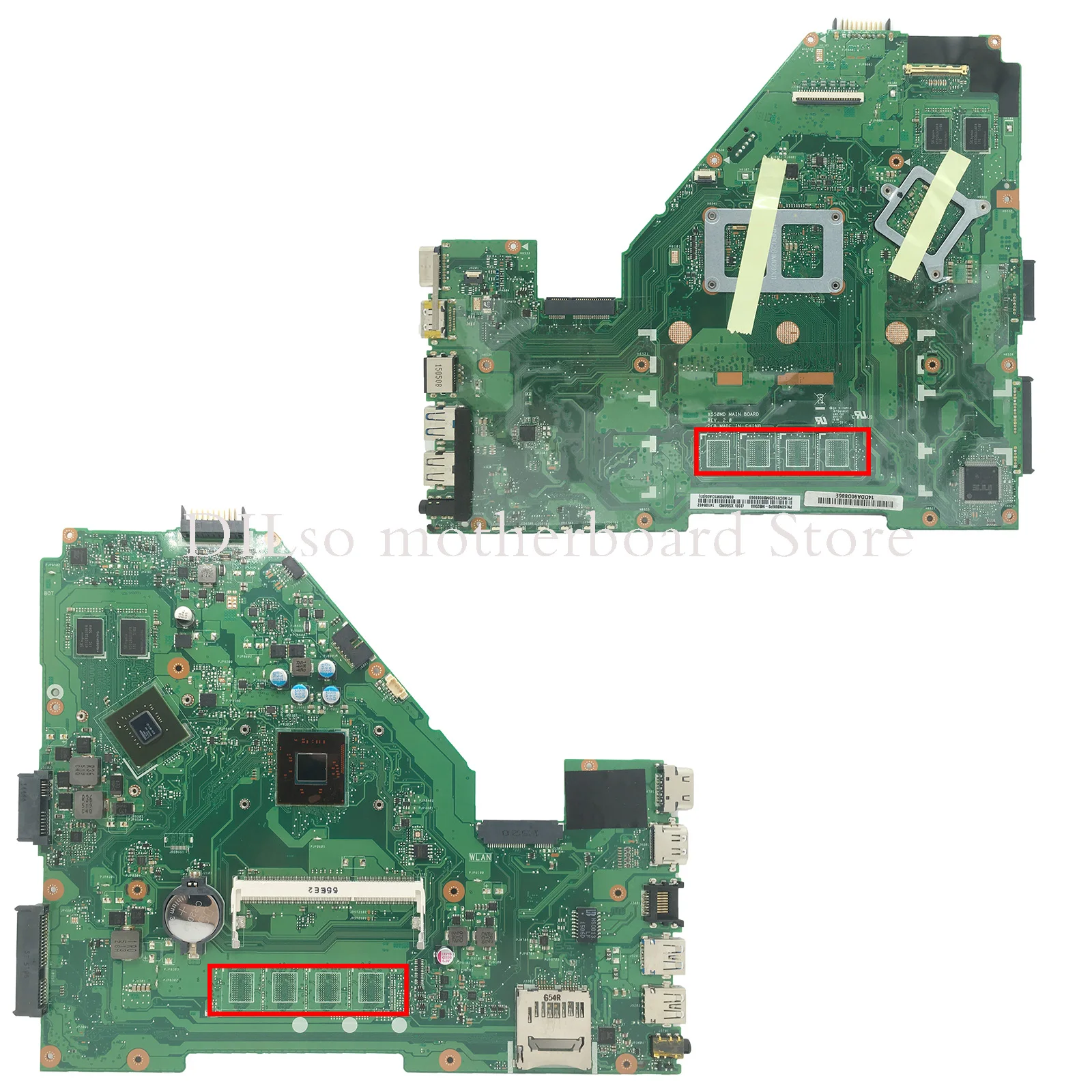 Материнская плата KEFU X550MD для ноутбука ASUS X550MJ X552M X550M X552MD X552MJ материнская 4 Гб/0G RAM