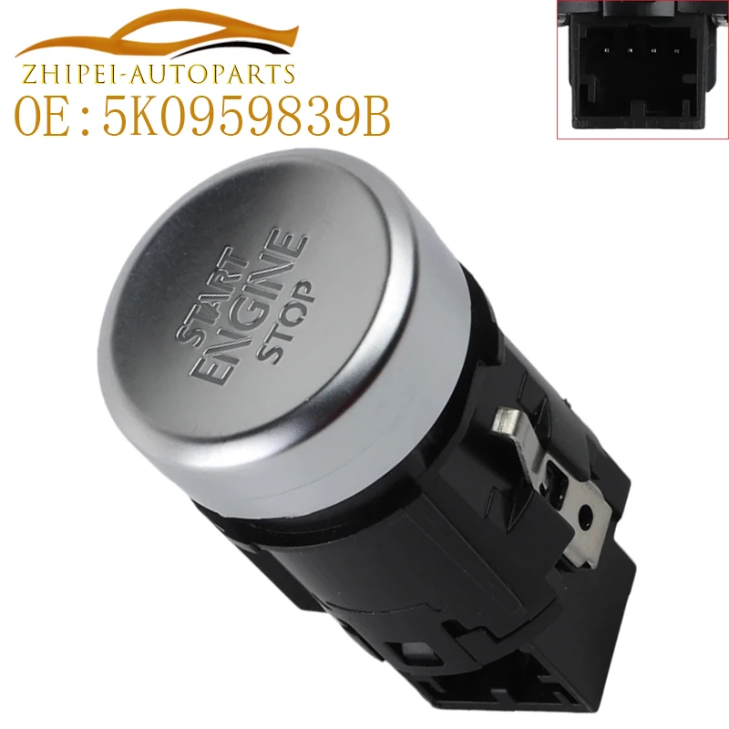 

5K0959839B Кнопка запуска и остановки двигателя 5K0959839 для VW Golf 6 Scirocco XL1 2009 2010 2011 2012 2013 2014-2018